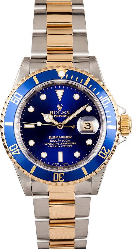 Rolex Submariner Blue Dial Two Tone- EXCLUSIVE TIMEPIECES “LUXURY ...